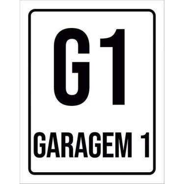 Imagem de Placa Sinalização Ambiente Indicativo G1 Garagem 1 27X35 - Sinalizo