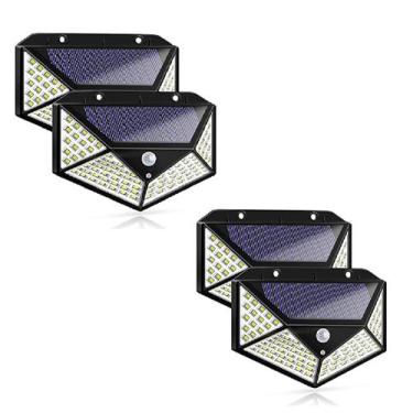 Imagem de Kit 4 Lâmpadas Solar Energia Solar Com Sensor Segurança - EMB-UTILIT