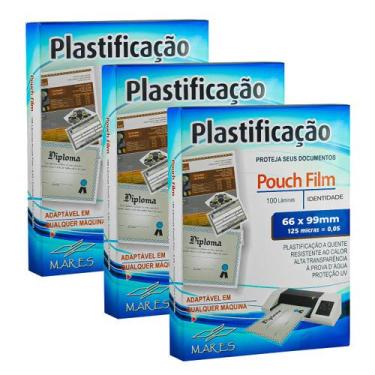 Imagem de Polaseal Plástico para plastificação 0,05 CPF 66x99 300un - Mares