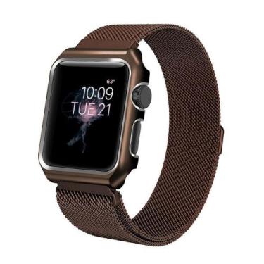 Imagem de Pulseira Loop Milanese Malha de Aço Watch 42mm 44mm Brown - ISD
