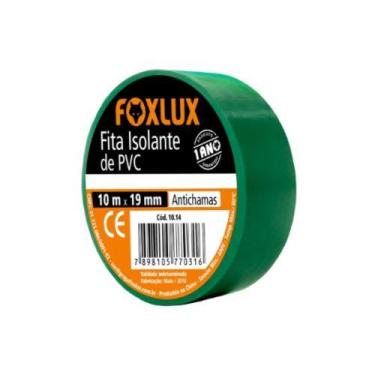 Imagem de Fita Isolante De PVC Colorida 10M Foxlux, Verde