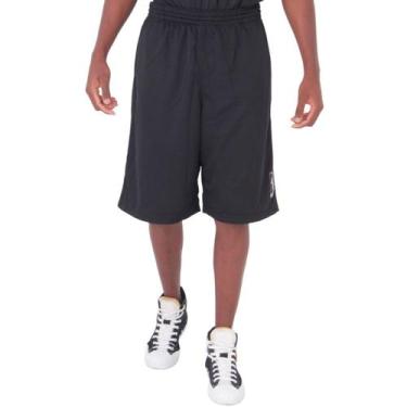 Imagem de Bermuda Basquete Masculina M10 Action Lisa, Preto, P