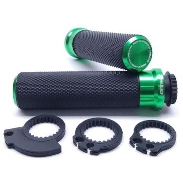 Imagem de Manopla de Moto Esportiva com Roldana e Engrenagem - NoBrand, Verde