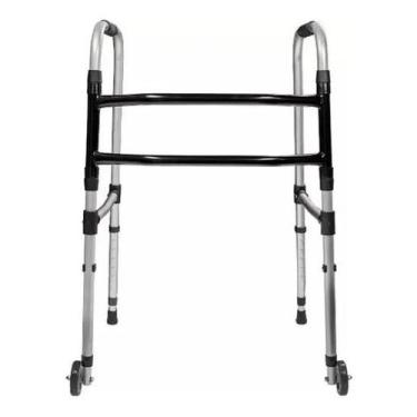 Imagem de Andador aluminio adulto e idoso com rodas - a400 - INDAIA BENGALAS