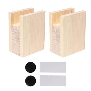 Imagem de Elevadores de cama para móveis de 2 peças, levantamento de cama pesado em alturas de 10 cm add height 10cm Wood Color
