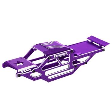 Imagem de DashRC SCX24 Warthog LCG Chassis Frame Kit – Aluminum Body Shell Rocks Cage Buggy Chassis for 1/24 RC Rock Crawler SCX24 Gladiator, Bronco, C10, JLU Models Upgrades (Purple)