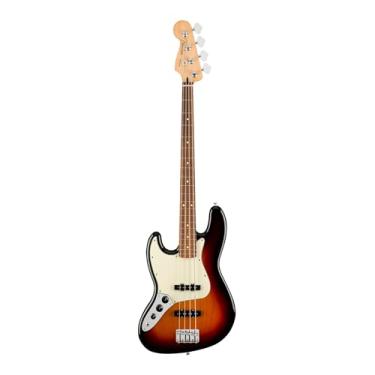 Imagem de Fender Player Jazz Bass, 3 cores Sunburst, canhoto, skate Pau Ferro