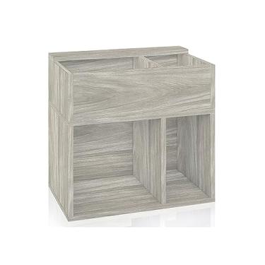 Imagem de Way Basics Estante LP Recors, prateleira múltipla, cinza Aspen