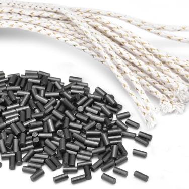 Imagem de CooBigo Flints de Isqueiro Preto 500Pcs E Pavios de Isqueiro 20Pcs, Pedra de Sílex de Ferrocério para Reparo de Isqueiros, Adequado para Isqueiros A Gasolina Ou Gás
