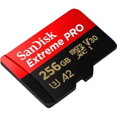 Imagem de SanDisk CARTÃO DE MEMÓRIA MICRO SD 256GB EXTREME PRO 170-90MB U3 C/ADAP (SDSQXCZ-256G-GN6MA), Preto/Vermelho
