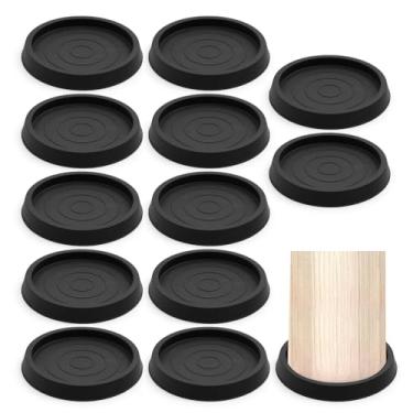 Imagem de CADUFUELLY 12 peças de almofadas deslizantes de borracha, protetores de chão, porta-copos antiderrapantes para móveis, pernas, cadeira, sofá-cama, piano, rolhas deslizantes redondas reutilizáveis