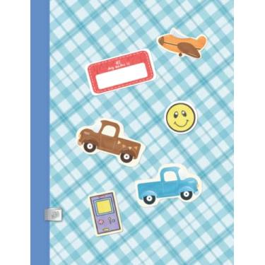 Imagem de Sticker Art Classic Plaid Notebook: Composition Notebook for Study, Work, Writing Notes, Gift Idea for Kids