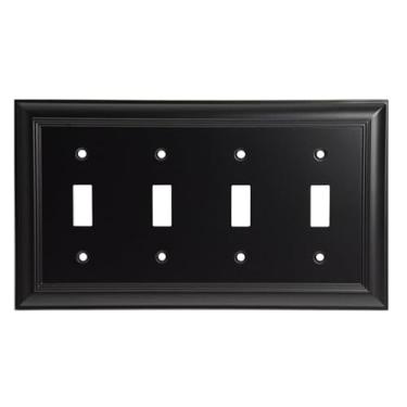 Imagem de Placa de parede CKP Brand #31200 Impressions Collection Quad Switch, preta