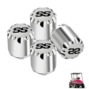 Imagem de Drive-up Tampa Central da Roda de Ss para Carrinho de Golfe para Carro de Clube Ezgo Yamaha, Tampas de Cubo Central Cromadas Itp Ss Estilo Push In - 4 Unidades