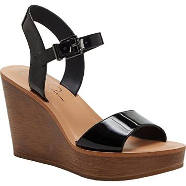 Imagem de Jessica Simpson Sandália feminina Miercen Wedge, Preto, 39