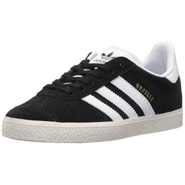 Imagem de Tênis masculino Adidas Gazelle C, azul marinho universitário/branco/branco, 2 M criança pequena EUA, Black/White/Metallic Gold, 1.5 Little Kid