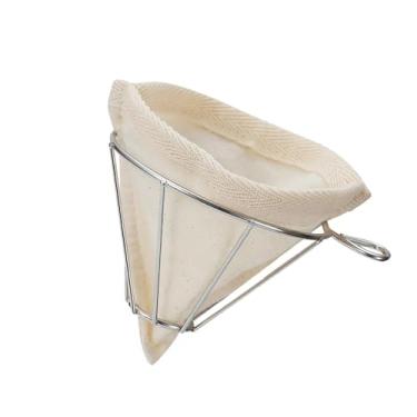 Imagem de Bothyi Filtro de café de pano de flanela filtro de pano filtro de cone de café para acampar