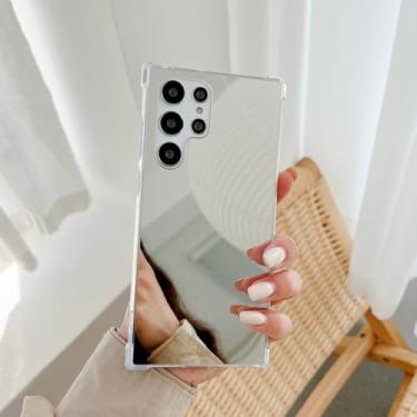 Imagem de Capa de celular com espelho de maquiagem para Samsung Galaxy S22 Ultra S21 S24 à prova de choque para Samsung S23 Plus S 22 S23Ultra Capa traseira, espelho, para Samsung S21 Plus