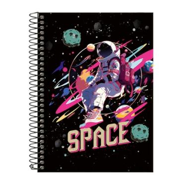 Imagem de Caderno Colegial 15 Matérias Capa Dura Urban Space Pink