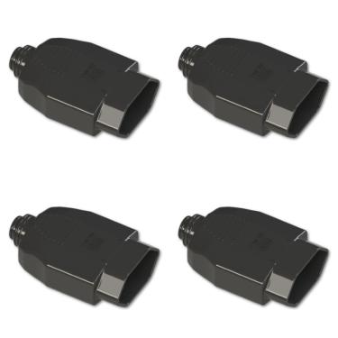 Imagem de Kit Plugue Fêmea 2P+T 20A 250Vca Preto 4 peças