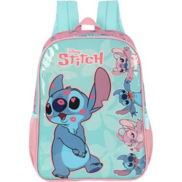 Imagem de Mochila Escolar, Stitch, Grande, Verde, Luxcel