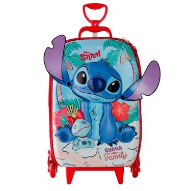 Imagem de Mala Infantil Escolar Stitch Praia 3D com Rodas Triplas 3857AM24 - Diplomata