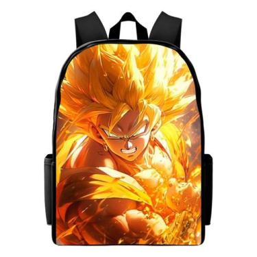 Imagem de Mochila Escolar Goku Infantil Estampada de Costas Confortável Resisten
