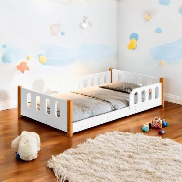 Imagem de Cama Montessori Cercadinho Bruna Branco 