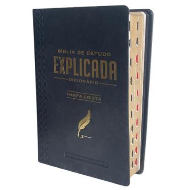 Imagem de BÍBLIA DE ESTUDO EXPLICADA MÉDIA LUXO COM ÍNDICE E HARPA CRISTÃ CPAD A