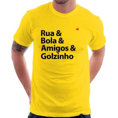 Imagem de Camiseta Rua & Bola & Amigos & Golzinho - Foca na Moda, Amarelo, P