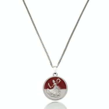 Imagem de Colar Orixá Iansã Imagem Resinada Umbanda - Prateado - Balaio de Santo