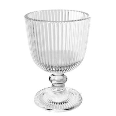 Imagem de Taça de Vidro Lines Transparente para Água Wolff 380ml