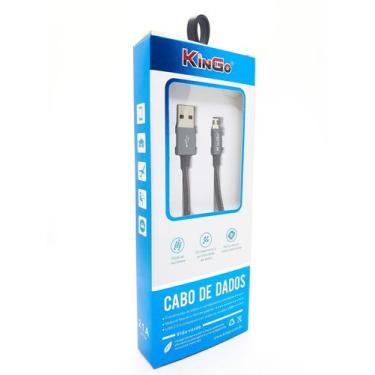 Imagem de Cabo Metal Reforçado USB Kingo 1m 2.1A para Galaxy J4 Plus