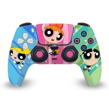 Imagem de Head Case Designs Officially Licensed The Powerpuff Girls Group Oversized Graphics Vinyl Faceplate Sticker Gaming Skin Decal Cover Compatible With Sony PlayStation 5 PS5 DualSense Controller