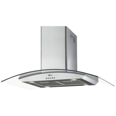 Imagem de Coifa de Ilha 90cm Fischer Island Vidro com Função Depurador e Exaustor Inox 127V