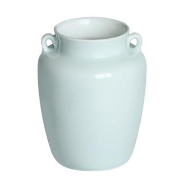Imagem de Vaso Retrô Simples Azul e Branco Porcelana Dupla Orelha Vaso de Flores Casa Sala de Estar Arranjo de Flores Mesa Vaso de Flores Vaso de flores