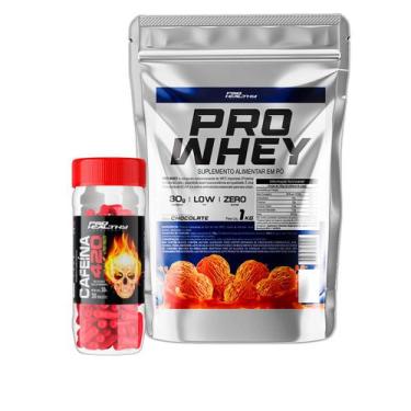Imagem de Whey Protein Concentrado Refil 1Kg + Cafeina 420mg 30 Cápsulas - Pro H