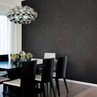 Imagem de Papel De Parede Fusion Círculo Grafite - Rolo 10m X 0,53m