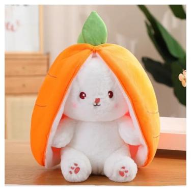 Imagem de Coelho De Pelúcia Surpresa Cenoura Coelhinho Da Pascoa Brinquedo Macio Com Ziper