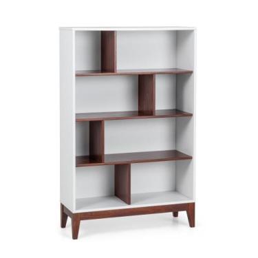 Imagem de Estante 3 prateleiras em Madeira e MDF Branco Fresh Artemobili