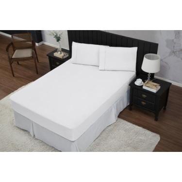 Imagem de jogo de lençol KING 3 peças 600 FIOS MICROPERCAL AVELUDADO - SAFIRA EN