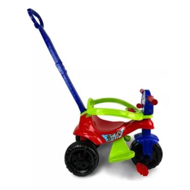 Imagem de Carrinho Triciclo Infantil Passeio Pedal 2 em 1 com Empurrador Kemotoca Baby Dog