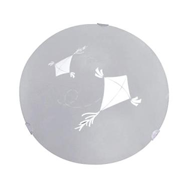 Imagem de Luminária Plafon Redondo Mini 25Cm 25Cm Pipas Branco