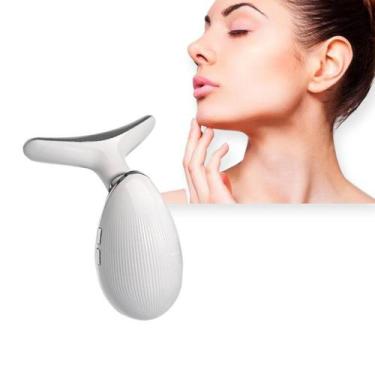 Imagem de Aparelho Massageador Facial Papada Pescoço Elétrico Led Tera - MGE-009
