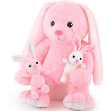Imagem de Múmia de pelúcia MaoGolan Bunny Plush Mummy com 2 filhotes de coelho