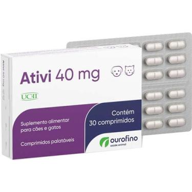 Imagem de Ativi 40 mg Suplemento Alimenta Ourofino para Cães e Gatos - 30 Compri