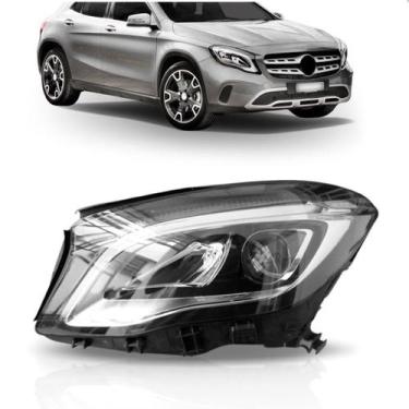 Imagem de Farol Mercedes Gla 2017 2018 2019 Com Led Bixenon Sem Reator - SP ACES