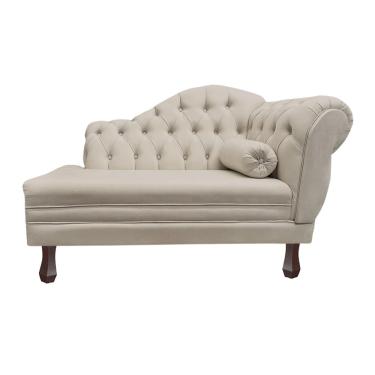 Imagem de Recamier Larissa Estofado Sala 120 cm Esquerdo De Quem Senta Suede Bege - dl Decor