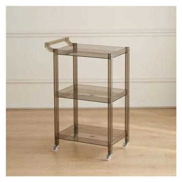 Imagem de Carrinho de Armazenamento Carrinho de armazenamento rolante, carrinho de lanche removível, carrinho transparente acrílico, prateleira de cozinha doméstica, carrinho de cozinha, carrinho de utilidades