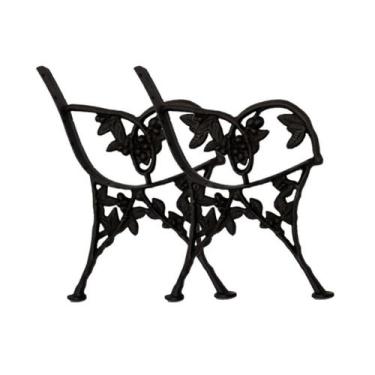 Imagem de Par Pé de Banco Praça Jardim Café Liso em Ferro Fundido - FUNDIÇÃO SÃO